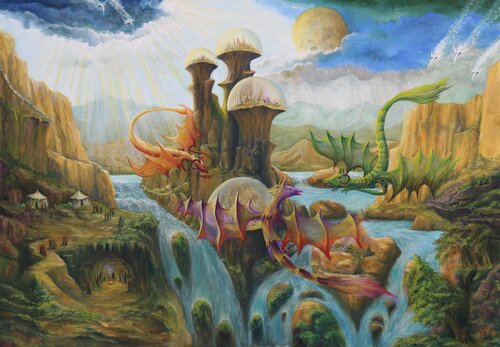Gregory Pyra PIRO oil painting ref 525074, Dream Surrealism Fantasy Art von Gregory Pyra PIRO, Malerei kaufen auf Singulart
