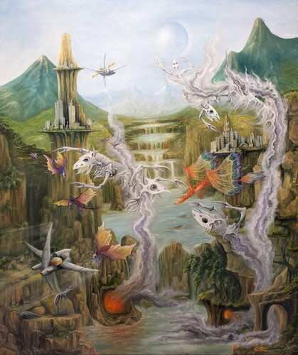Gregory Pyra PIRO Oil Painting ref 174935, Modern Surrealism Fantasy Art van Gregory Pyra PIRO, Schilderij te koop op Singulart