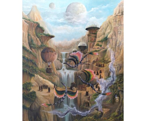 Gregory Pyra PIRO Oil Painting ref 294934, Modern Surrealism Fantasy Art van Gregory Pyra PIRO, Schilderij te koop op Singulart