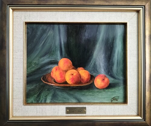 Gregory Pyra PIRO Oil Painting "Apricots" ref 423821, Still Life van Gregory Pyra PIRO, Schilderij te koop op Singulart