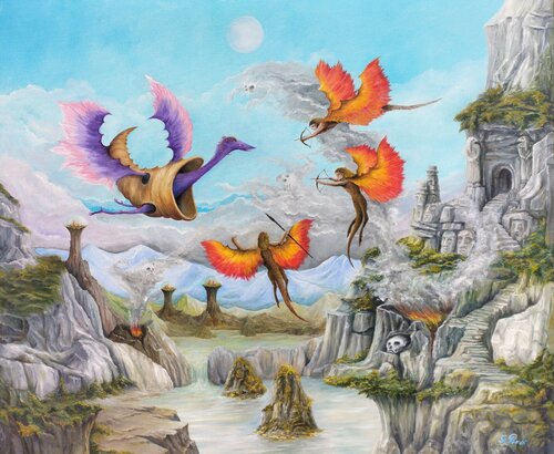 Gregory Pyra PIRO Oil Painting ref 428231, Modern Surrealism Fantasy Art van Gregory Pyra PIRO, Schilderij te koop op Singulart