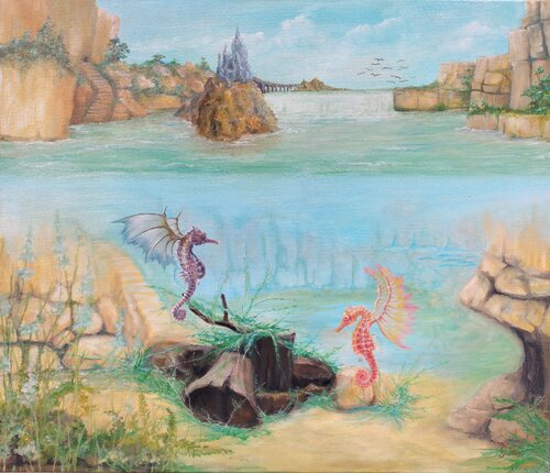 Gregory Pyra PIRO oil painting ref 527393, magical realism fantasy and surrealism landscape by Gregory Pyra PIRO, 絵画 for Sale on Singulart
