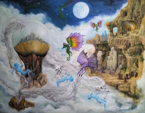 Gregory Pyra PIRO Oil Painting ref 381427, Dream Surrealism Fantasy Art Oil Painting by Gregory Pyra PIRO, 油畫 for Sale on Singulart