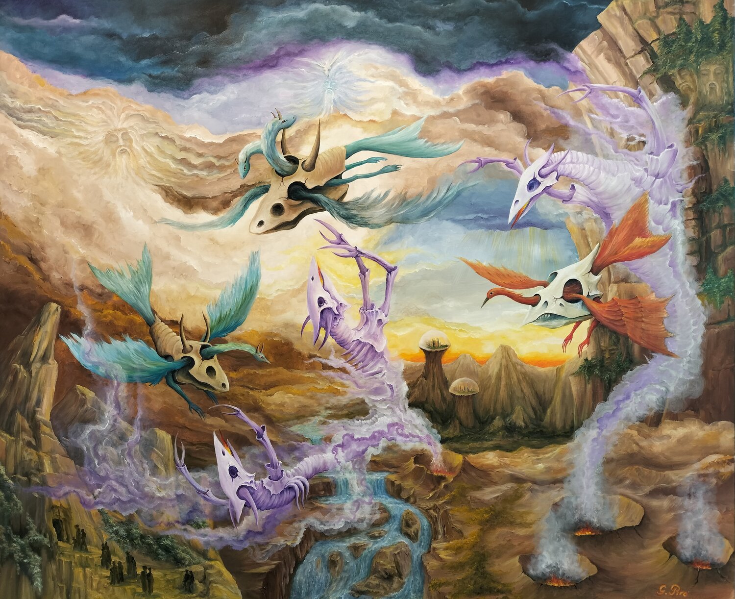 Gregory Pyra Piro oil painting ref 547352 narrative conceptual figurative surrealism Gregory Pyra PIRO Originalgemälde zu verkaufen