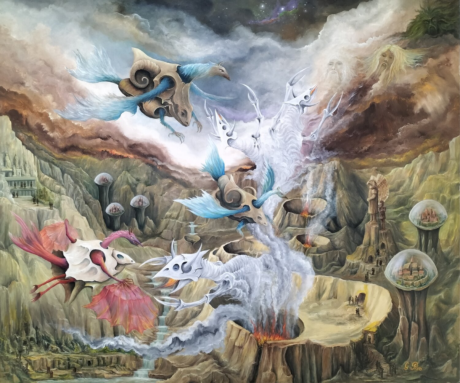 Gregory Pyra Piro oil painting The Other Side of the Universe / L'Autre Côté de l'Univers / ref 420350 Gregory Pyra PIRO Originalgemälde zu verkaufen