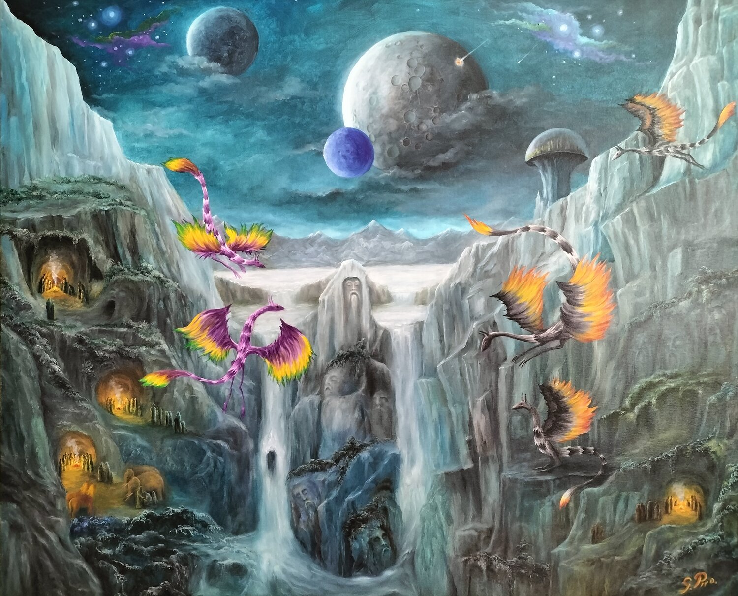 Gregory Pyra PIRO Oil Painting ref 439305 narrative conceptual figurative surrealism Gregory Pyra PIRO Originalgemälde zu verkaufen