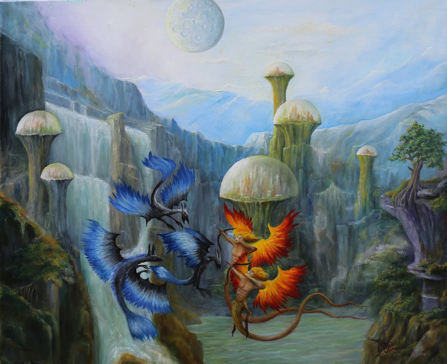 Gregory Pyra PIRO oil painting ref 384025, narrative conceptual figurative surrealism Gregory Pyra PIRO Originalgemälde zu verkaufen