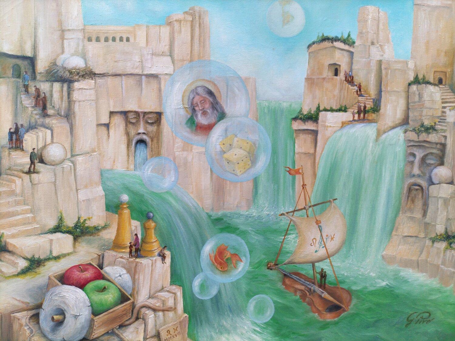 Gregory Pyra PIRO Oil Painting ref 158235, Dream Surrealism Gregory Pyra PIRO Originalgemälde zu verkaufen