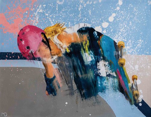 Monica dans le légendaire Bowl du Prado à Marseille von Dominique Machuel, Malerei kaufen auf Singulart