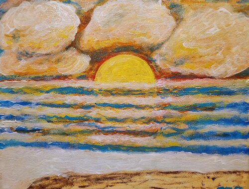 Sunset reflection von Frank Pratorius, Malerei kaufen auf Singulart