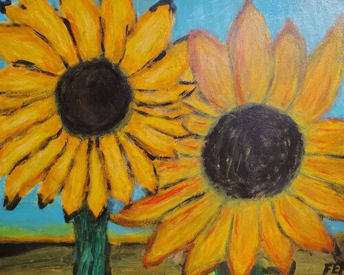 Sunflower duo von Frank Pratorius, Malerei kaufen auf Singulart