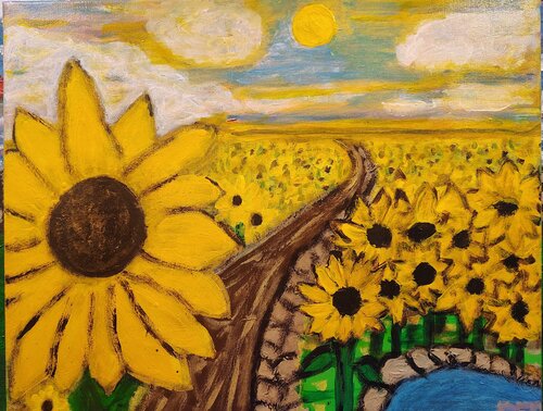 Sunflower fields von Frank Pratorius, Malerei kaufen auf Singulart