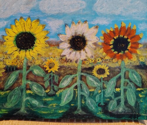 Sunflower Siblings von Frank Pratorius, Malerei kaufen auf Singulart