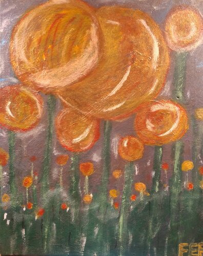 The honey pot space flower par Frank Pratorius, Peinture en vente sur Singulart