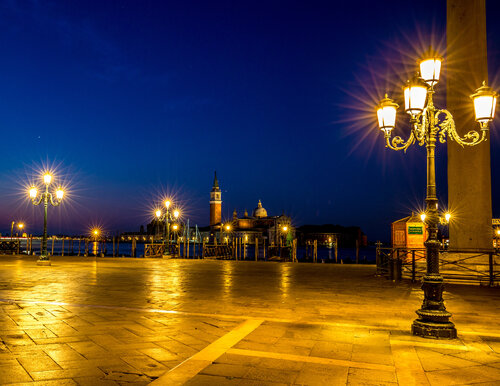 St. Marco Piazza at Blue Hour, Before Sunrise, Venice, Italy by Lev Kaytsner, 사진 for Sale on Singulart