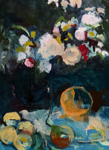 Still Life with Peach van Jennifer Agricola Mojica, Schilderij te koop op Singulart