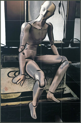 A story in silico (a series of 21 works) No.7: a fancy man from the uncanny valley van Wilf Tilley, Digitaal te koop op Singulart