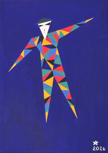 Arlecchino van Giuseppe Di Natale, Schilderij te koop op Singulart