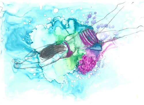 Untertauchen 2 van Ellen Semen, Schilderij te koop op Singulart