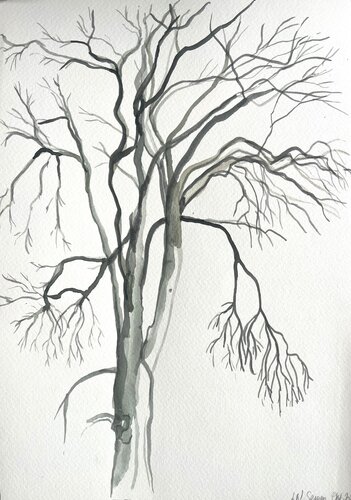 Baum im Herbst van Ellen Semen, Werk op papier te koop op Singulart