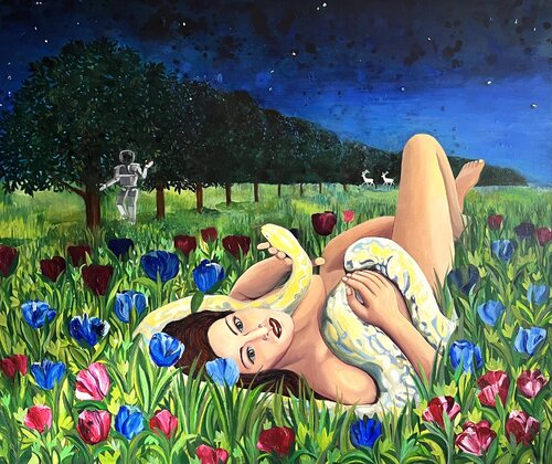 Asimo und Eva de Ellen Semen, Pintura a la venta en Singulart