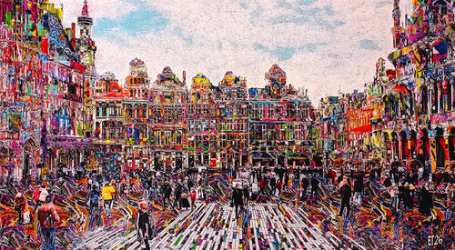 GRAND PLACE par ENRICO TUBERTINI, Autres supports en vente sur Singulart