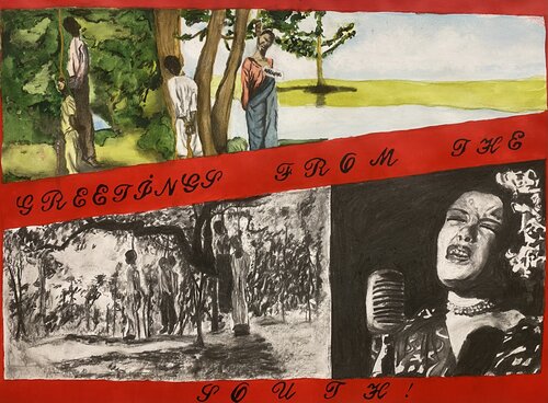 Greetings From the South by EMELINE RENARD, Work on Paper for Sale on Singulart
