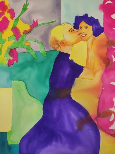 Marlene and Edith von EMELINE RENARD, Malerei kaufen auf Singulart