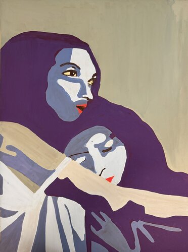 Love entirely in blue. von EMELINE RENARD, Malerei kaufen auf Singulart