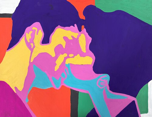 Pink kiss par EMELINE RENARD, Œuvre sur papier en vente sur Singulart