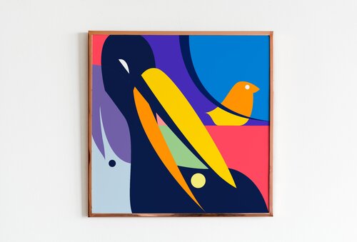 The Blue stork von WONE, Malerei kaufen auf Singulart