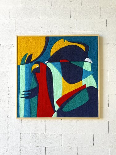The skier Owl by WONE, 織品 for Sale on Singulart