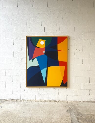 The bird from the left corner by WONE, 油畫 for Sale on Singulart
