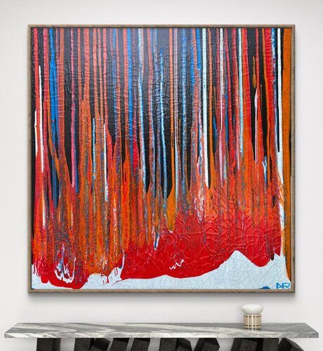 Wild Forest Red di Amarindra Rana, Pittura in vendita su Singulart