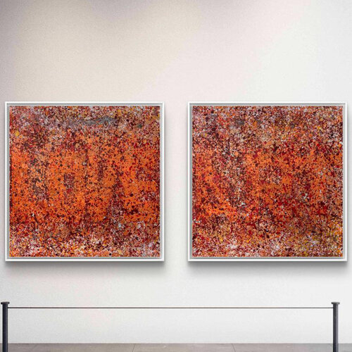 Chromatic Riots - Love Art 02 (pair of paintings) di Amarindra Rana, Pittura in vendita su Singulart