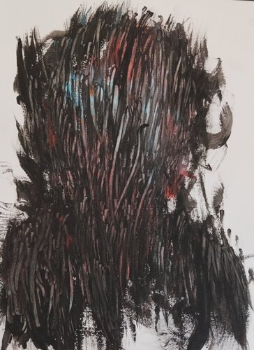 "Scars"(triptych) Centrer Panel.“This artwork is part of the triptych ‘Scars’ and is available only as part of the complete set.” di Antonis Giakoumakis, Pittura in vendita su Singulart