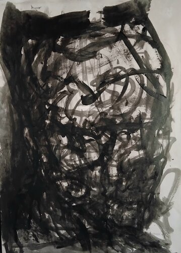 Study of a Face di Antonis Giakoumakis, Pittura in vendita su Singulart