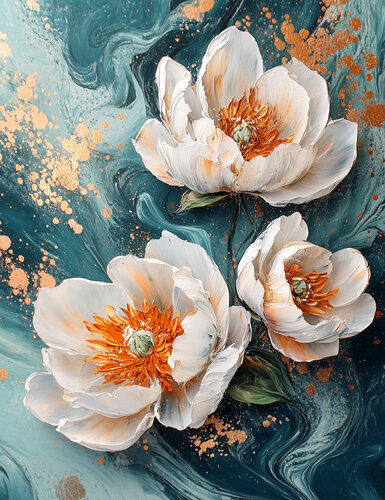 Nebula Garden - Limited Edition Giclée Print with Hand-Embellished Gold Accents by Rita Bohoslavska, Print for Sale on Singulart