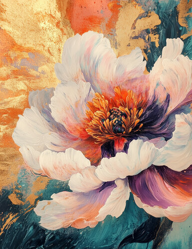 Radiant Veil - Limited Edition Giclée Print with Hand-Embellished Gold Accents par Rita Bohoslavska, Édition en vente sur Singulart