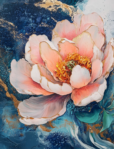 Ethereal Grace - Limited Edition Giclée Print with Hand-Embellished Gold Accents par Rita Bohoslavska, Édition en vente sur Singulart