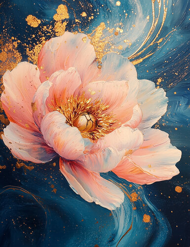 Golden Quiet - Limited Edition Giclée Print with Hand-Embellished Gold Accents par Rita Bohoslavska, Édition en vente sur Singulart