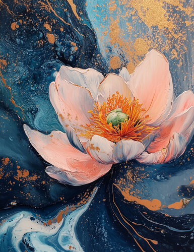 Opal Dream - Limited Edition Giclée Print with Hand-Embellished Gold Accents de Rita Bohoslavska, Impresión a la venta en Singulart