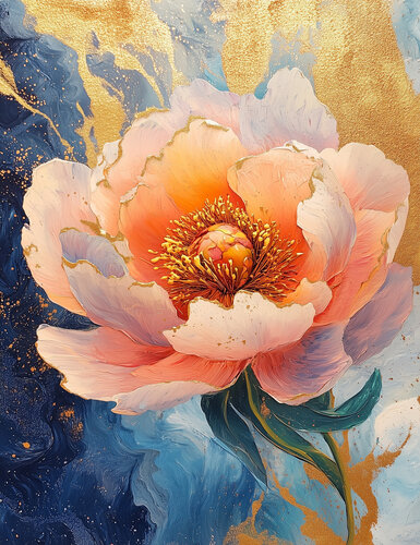 Heavenflare - Limited Edition Giclée Print with Hand-Embellished Gold Accents par Rita Bohoslavska, Édition en vente sur Singulart