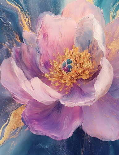 Mystic Blush - Limited Edition Giclée Print with Hand-Embellished Gold Accents par Rita Bohoslavska, Édition en vente sur Singulart