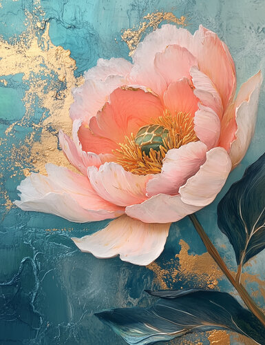 Elysian Bloom - Limited Edition Giclée Print with Hand-Embellished Gold Accents par Rita Bohoslavska, Édition en vente sur Singulart