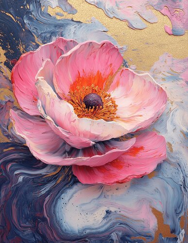 Ethereal Majesty - Limited Edition Giclée Print with Hand-Embellished Gold Accents van Rita Bohoslavska, Afdruk te koop op Singulart