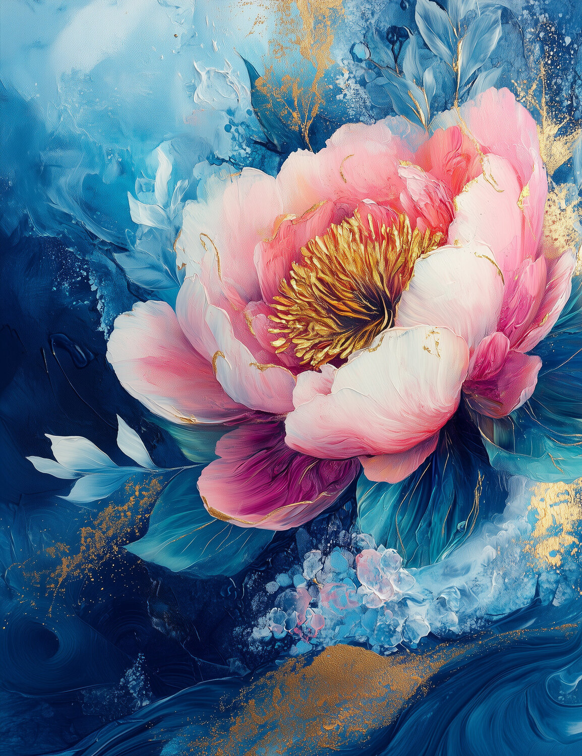 Blossom Tide - Unique Fine Art Giclée Rita Bohoslavska Digital zu verkaufen
