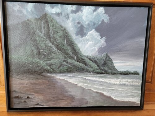 Tunnels Beach van Paul Dudas, Schilderij te koop op Singulart