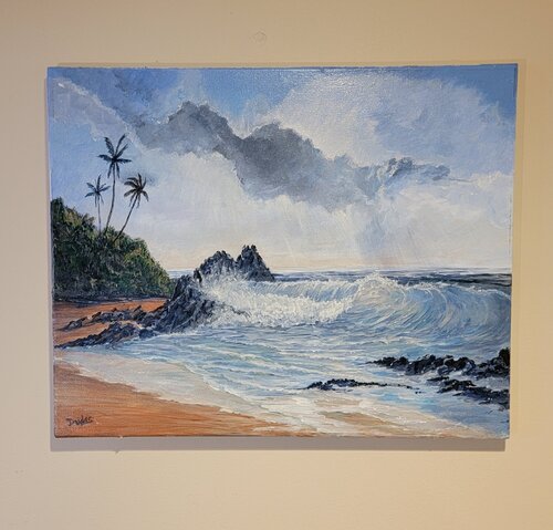 Red Sand Beach van Paul Dudas, Schilderij te koop op Singulart