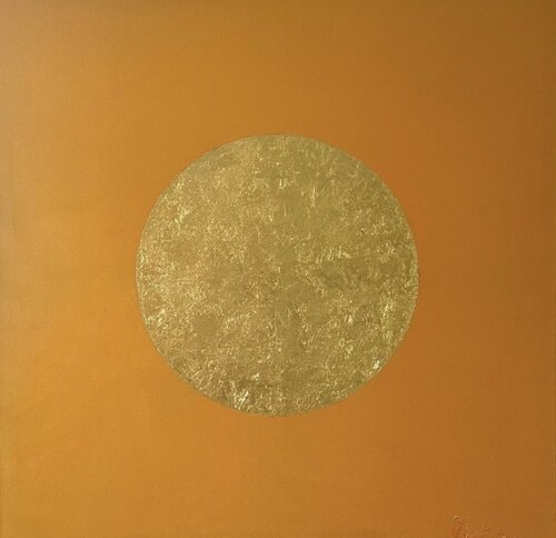 „Goldene Mitte Gelb“ van Tatjana Grace, Schilderij te koop op Singulart